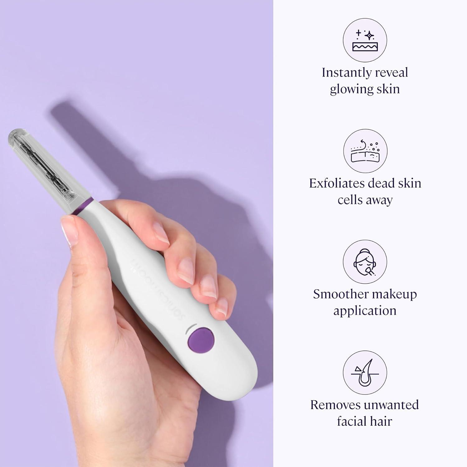 image:imageMichael Todd Beauty Sonicsmooth SONIC Technology Dermaplaning Tool 2 in 1 Womens Facial Exfoliation amp Peach Fuzz Hair Removal System with 8 Weeks of Dermaplaning Blades