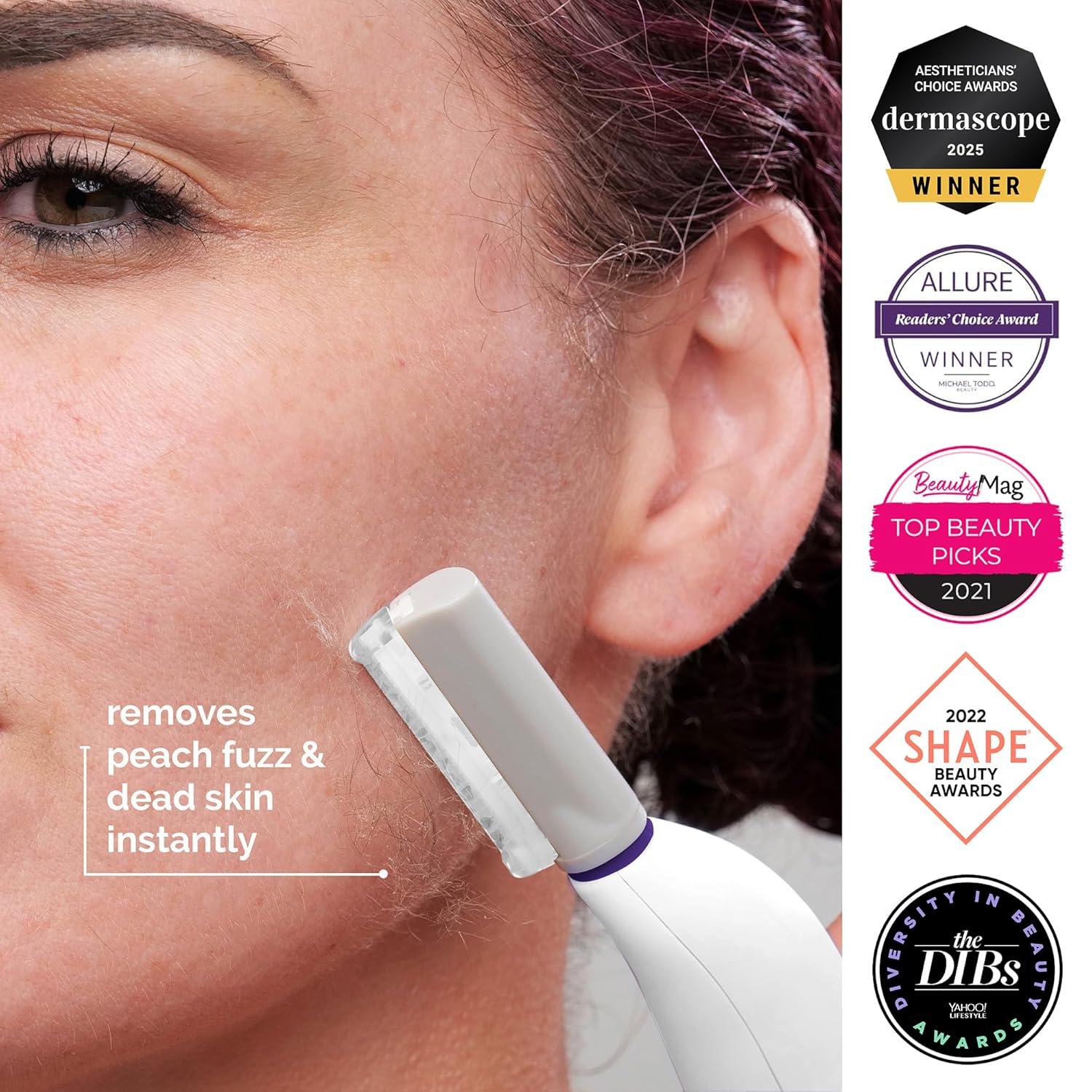 image:imageMichael Todd Beauty Sonicsmooth SONIC Technology Dermaplaning Tool 2 in 1 Womens Facial Exfoliation amp Peach Fuzz Hair Removal System with 8 Weeks of Dermaplaning Blades