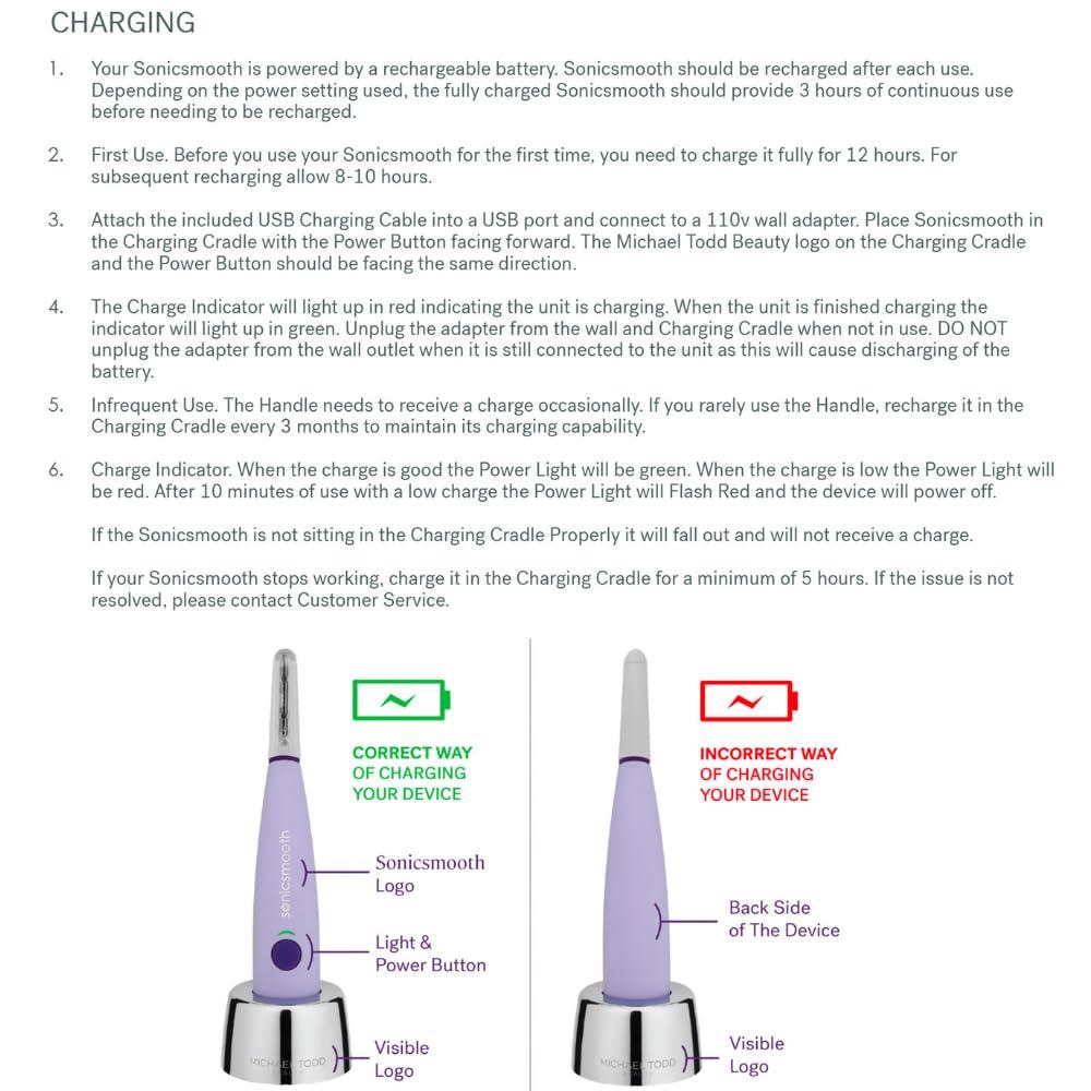 image:imageMichael Todd Beauty Sonicsmooth Dermaplane Razor for Women Face Eyebrow trimmer Dermaplaning System Peach Fuzz Remover 8 Weeks of Dermaplaning BladesWhite