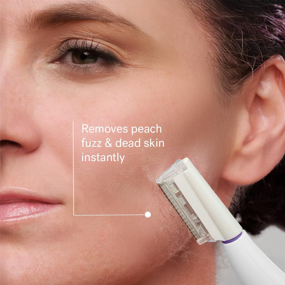 image:imageMichael Todd Beauty Sonicsmooth Dermaplane Razor for Women Face Eyebrow trimmer Dermaplaning System Peach Fuzz Remover 8 Weeks of Dermaplaning BladesWhite