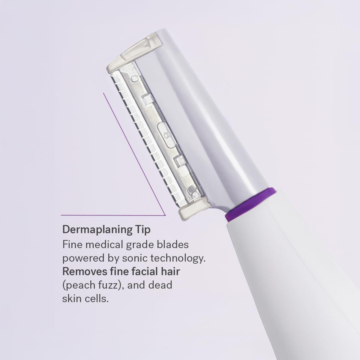 image:imageMichael Todd Beauty Sonicsmooth Dermaplane Razor for Women Face Eyebrow trimmer Dermaplaning System Peach Fuzz Remover 8 Weeks of Dermaplaning BladesWhite
