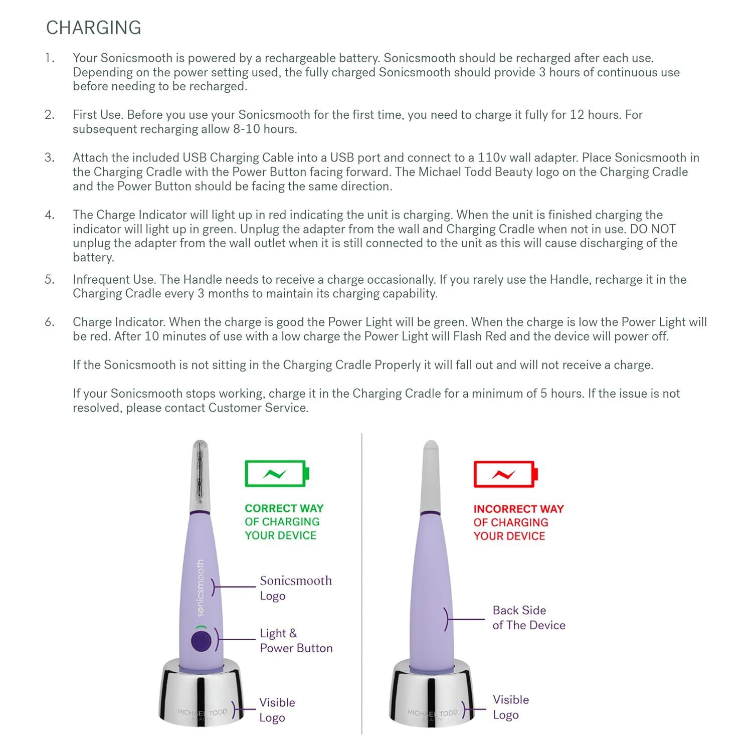 image:imageMichael Todd Beauty Sonicsmooth Dermaplane Razor for Women Face Eyebrow trimmer Dermaplaning System Peach Fuzz Remover 8 Weeks of Dermaplaning BladesLavender