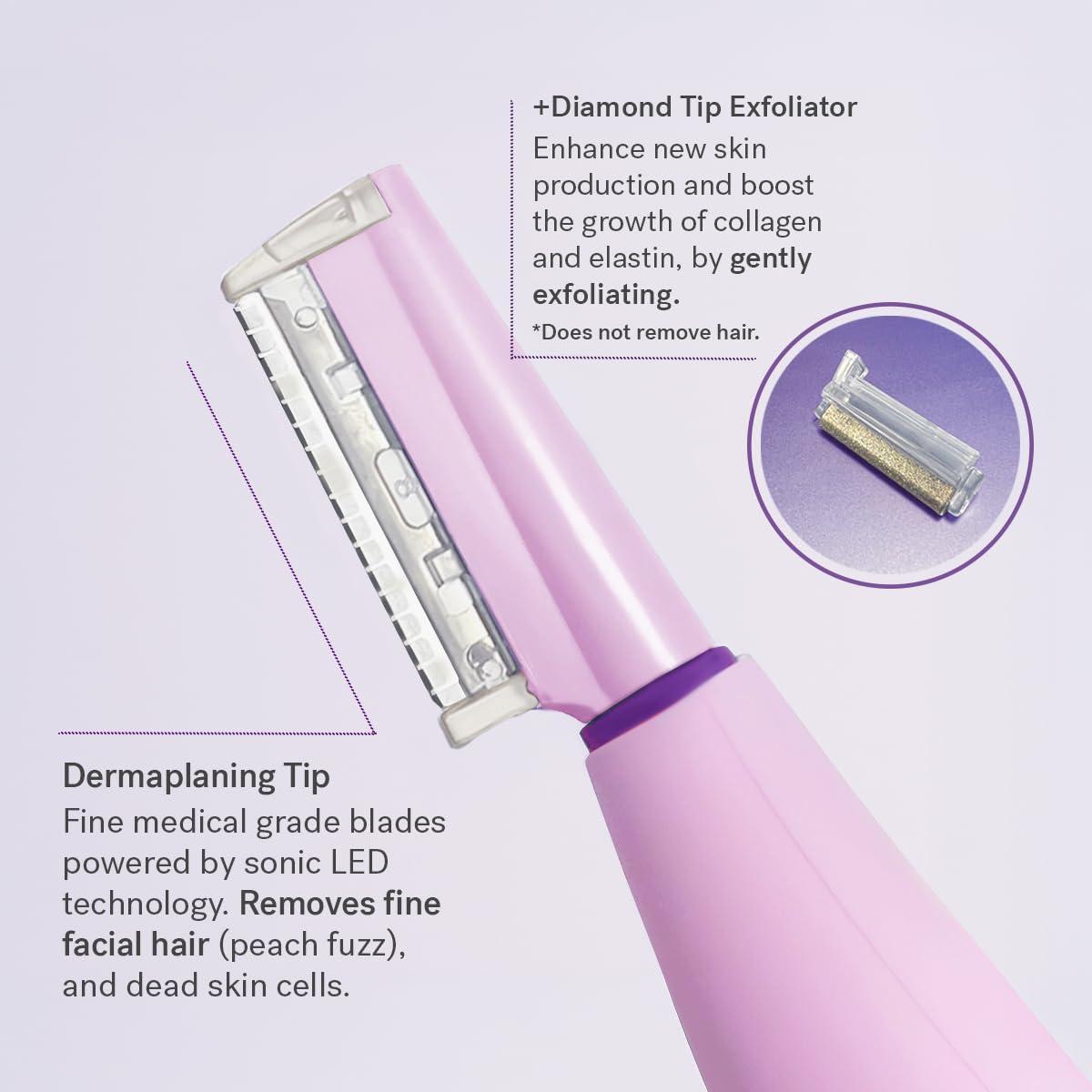 image:imageMichael Todd Beauty Sonicsmooth Pro Dermaplane Razor for Women Face Eyebrow trimmer Dermaplaning System wLED Light Peach Fuzz Remover 16 Dermaplaning Blades amp 2 Microsmooth Exfoliation TipsPink