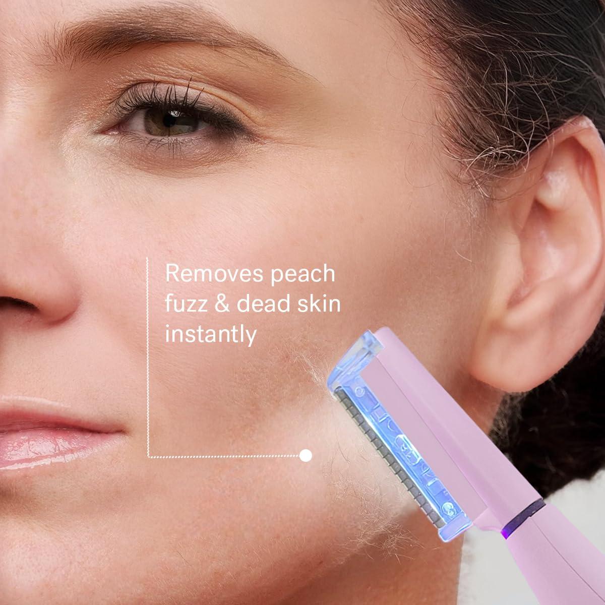 image:imageMichael Todd Beauty Sonicsmooth Pro Dermaplane Razor for Women Face Eyebrow trimmer Dermaplaning System wLED Light Peach Fuzz Remover 16 Dermaplaning Blades amp 2 Microsmooth Exfoliation TipsPink