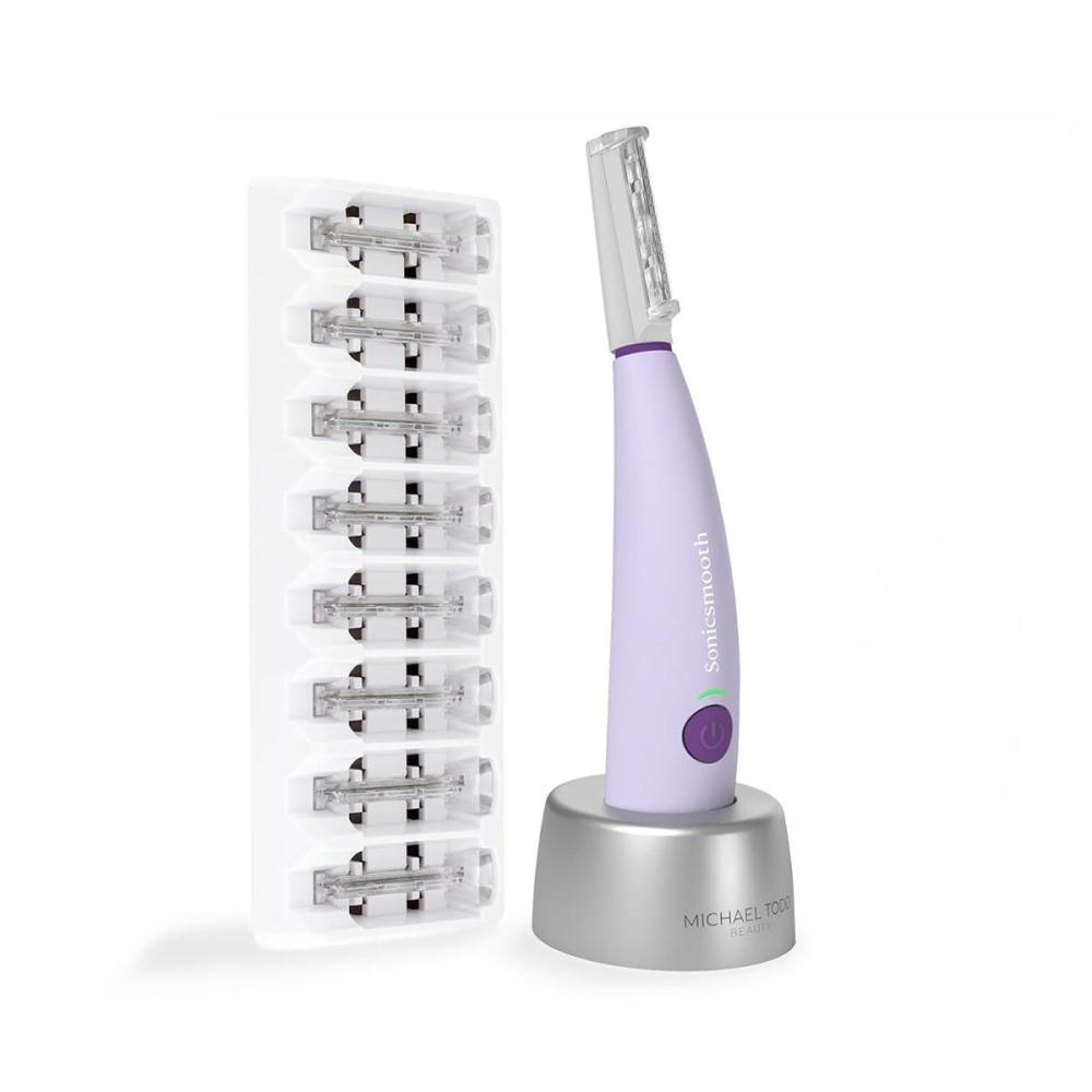 image:imageMichael Todd Beauty Sonicsmooth Dermaplane Razor for Women Face Eyebrow trimmer Dermaplaning System Peach Fuzz Remover 8 Weeks of Dermaplaning BladesLavender