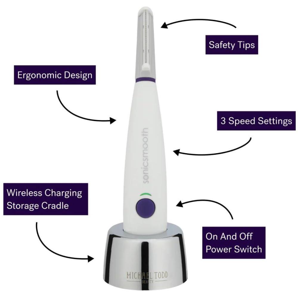 image:imageMichael Todd Beauty Sonicsmooth Pro SONIC Technology Dermaplaning Tool 2 in 1 Womens Facial Exfoliation amp Peach Fuzz Hair Removal System With 16 Safety Tips amp 2 Microdermabrasion Tips