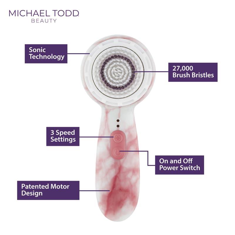 image:imageMichael Todd Beauty Soniclear Allure 2024 Best of Beauty Winner Facial Cleansing Exfoliation Brush System with 3 speeds Serum Infusion Head Travel Case
