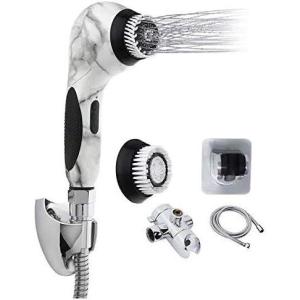 Michael Todd Beauty Hydrojet – Pore-Purifying, Facial Cleansing System – 6-Speed Detoxifying Brush for All Skin Types – 3-Way Diverter, Shower Mount, 5′ Shower Hose, Plumbers Tape & USB Charger